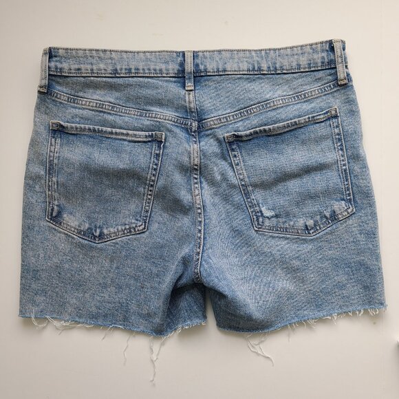 Women's Old Navy Cutoff Denim Shorts 14 OG Straight Jean Smoothing Pockets - Picture 3 of 9